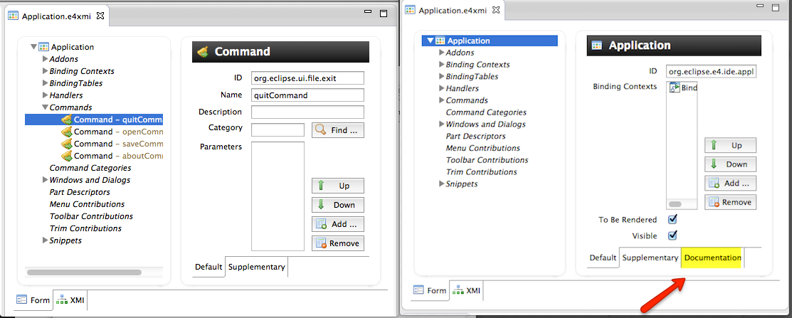 horizontal extension point with and without